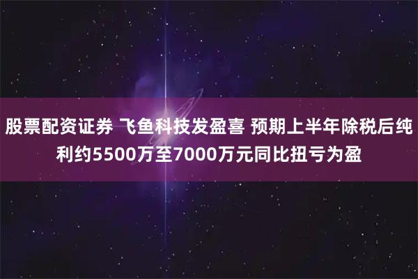 股票配资证券 飞鱼科技发盈喜 预期上半年除税后纯利约5500万至7000万元同比扭亏为盈